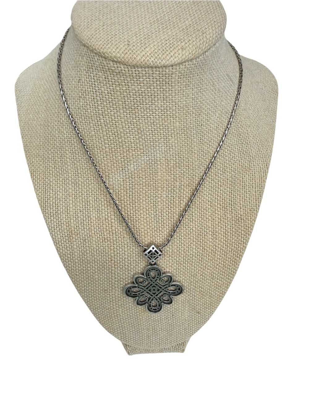 Brighton Brussels SIlver tone Retired Pendant Necklace